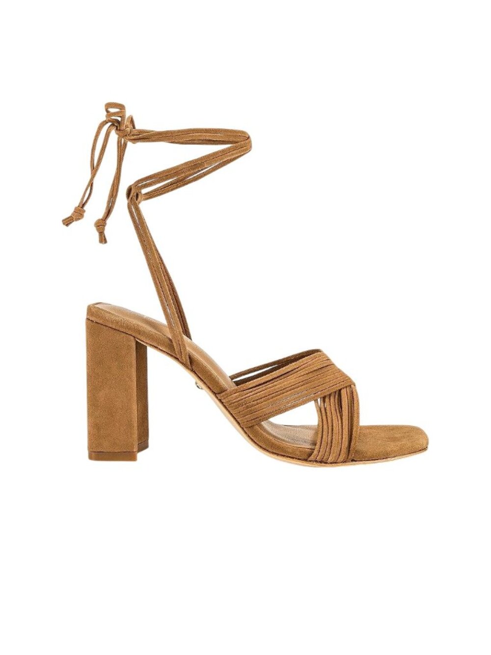 RAYE Gian High Heels in Tan Suede 7.5 Womens Sandals